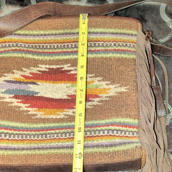 Ariat Brown and Multicolor Fringe Bag And Wallet Set - Picture 9 of 15